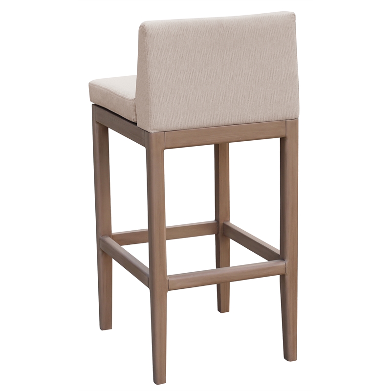 Meridian Furniture Solace Beige Olefin Performance Fabric Patio Bar Stool