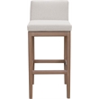 Meridian Furniture Solace Cream Olefin Performance Fabric Patio Bar Stool