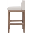 Meridian Furniture Solace Cream Olefin Performance Fabric Patio Bar Stool