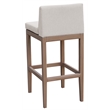 Meridian Furniture Solace Cream Olefin Performance Fabric Patio Bar Stool