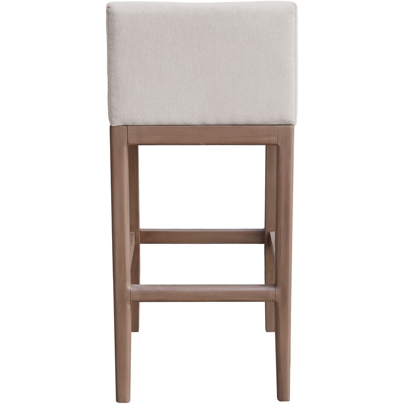 Meridian Furniture Solace Cream Olefin Performance Fabric Patio Bar Stool