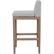 Meridian Furniture Solace Grey Olefin Performance Fabric Patio Bar Stool