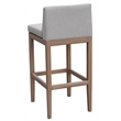 Meridian Furniture Solace Grey Olefin Performance Fabric Patio Bar Stool