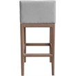 Meridian Furniture Solace Grey Olefin Performance Fabric Patio Bar Stool