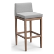 Meridian Furniture Solace Grey Olefin Performance Fabric Patio Bar Stool