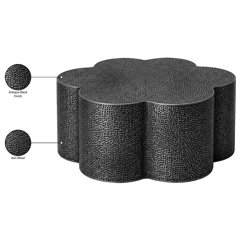 Meridian Furniture Lotus Black Iron Coffee Table