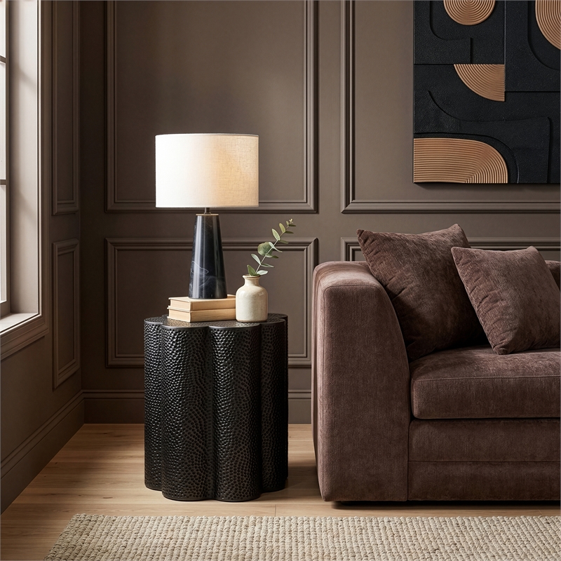 Meridian Furniture Lotus Black Iron End / Side Table