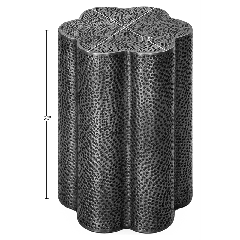 Meridian Furniture Lotus Black Iron End / Side Table