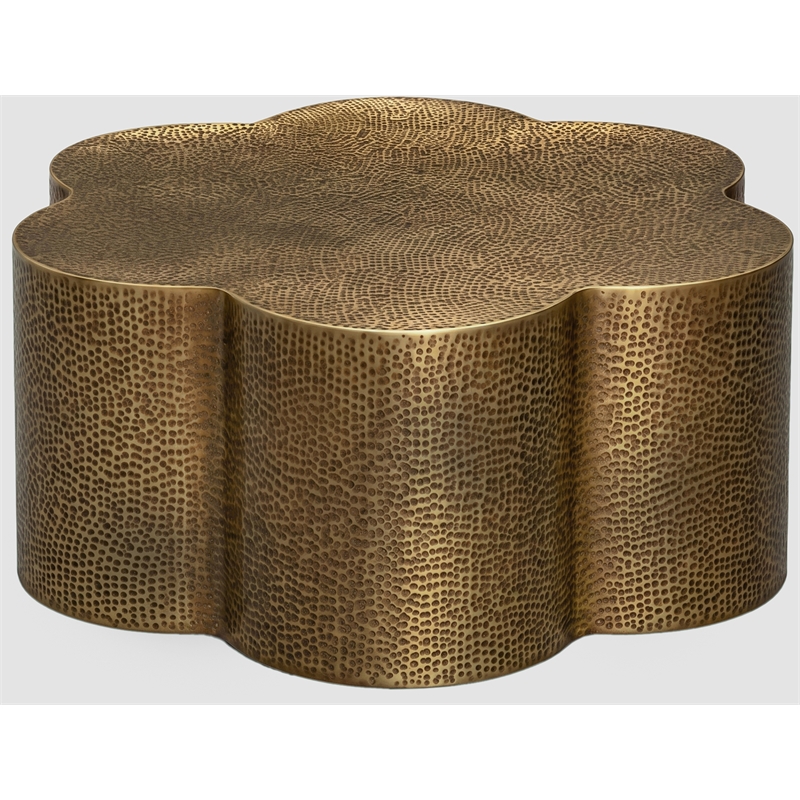 Meridian Furniture Lotus Brass Iron Coffee Table