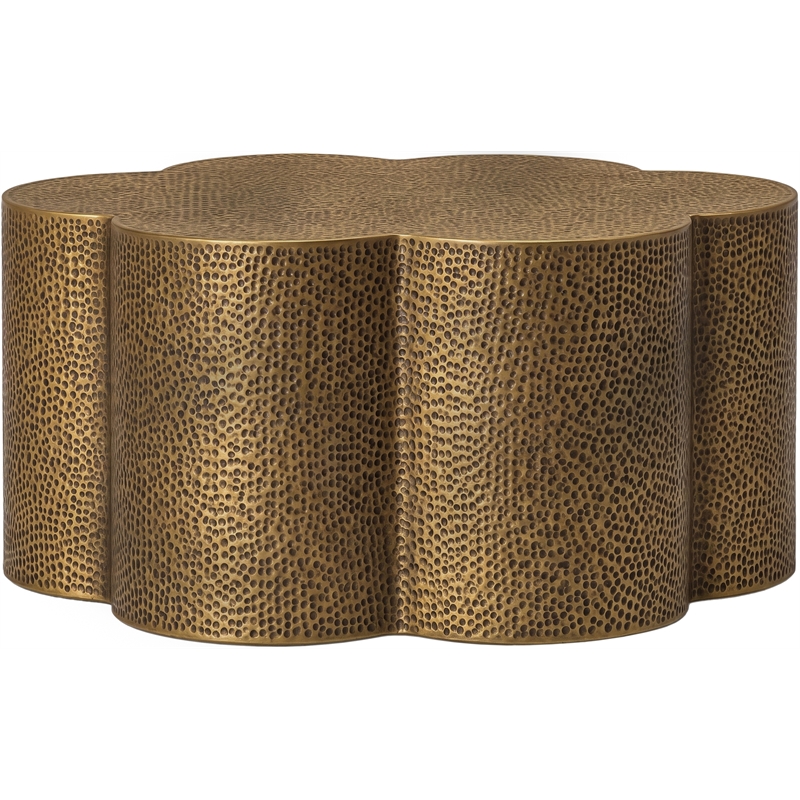 Meridian Furniture Lotus Brass Iron Coffee Table