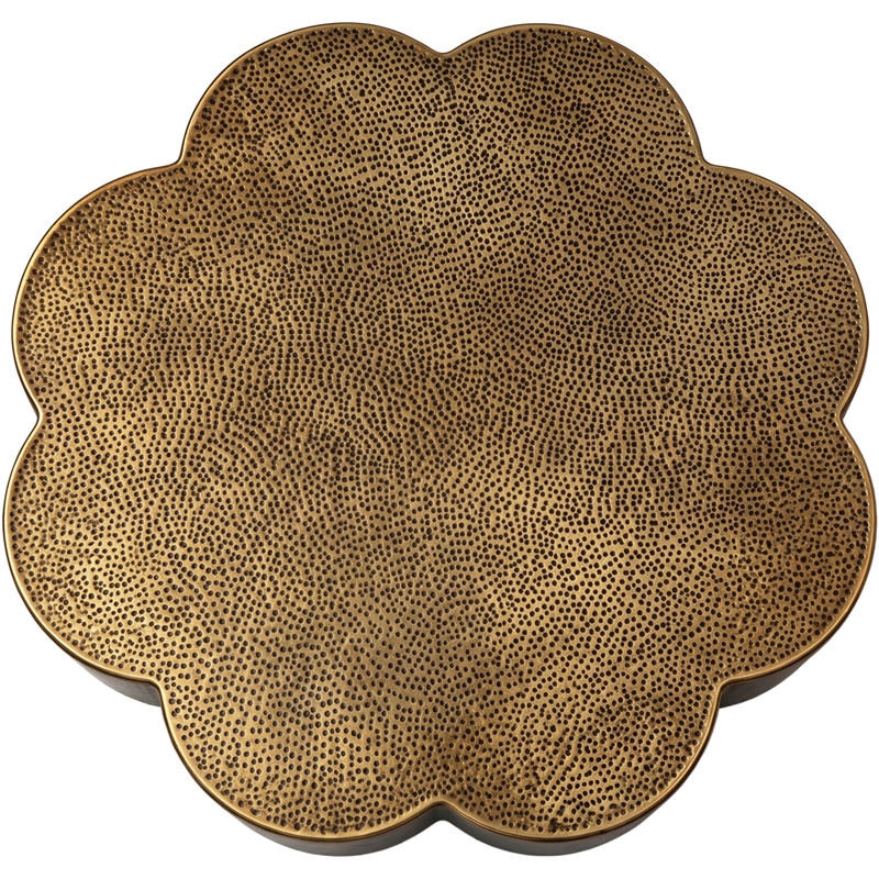 Meridian Furniture Lotus Brass Iron Coffee Table