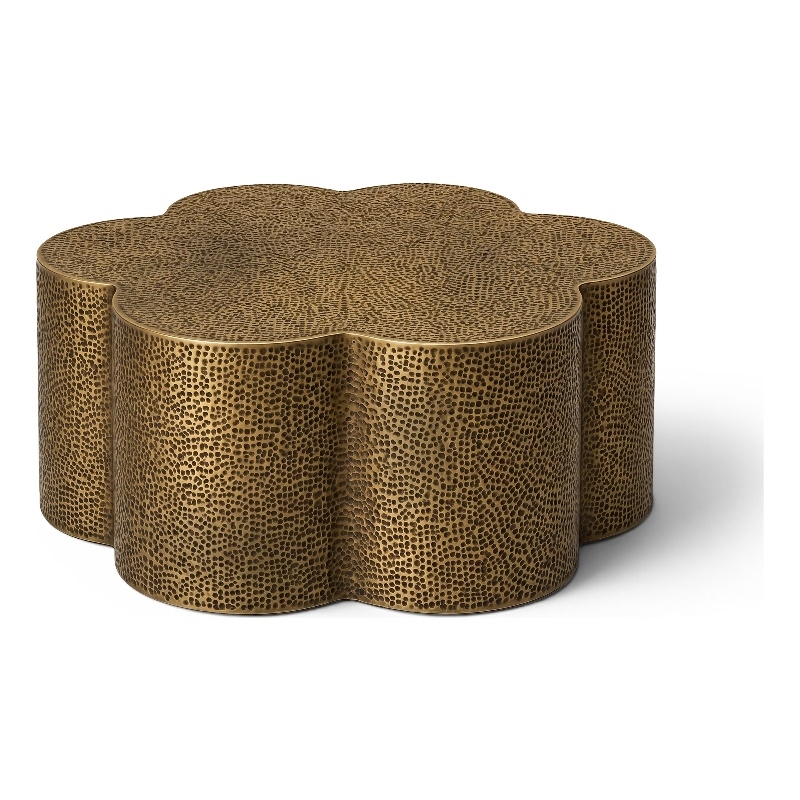 Meridian Furniture Lotus Brass Iron Coffee Table