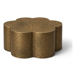 Meridian Furniture Lotus Brass Iron Coffee Table