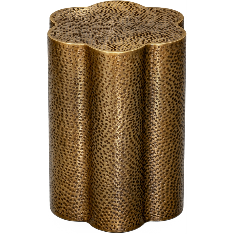 Meridian Furniture Lotus Brass Iron End / Side Table