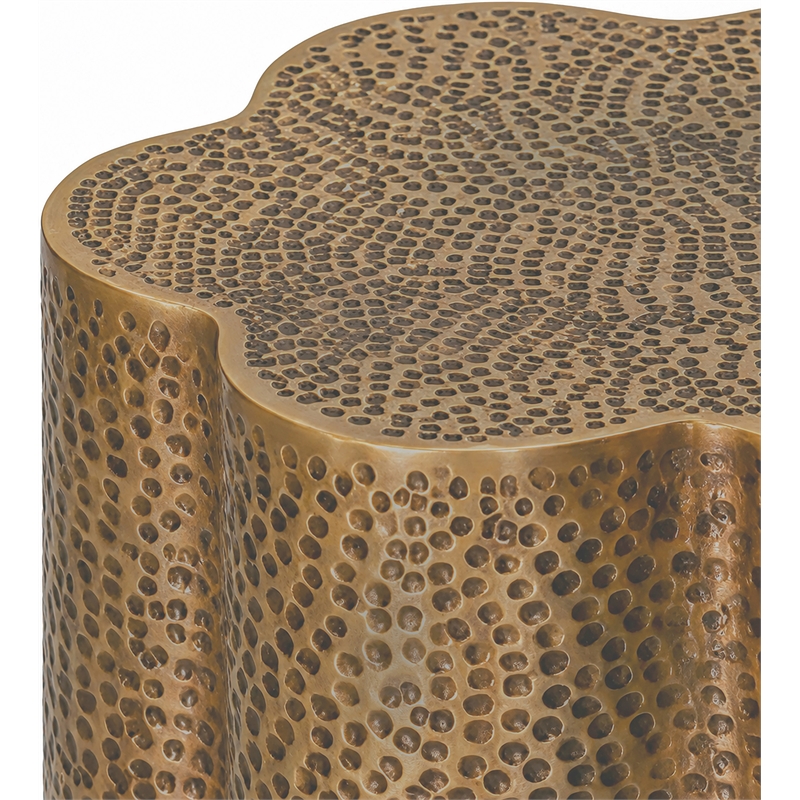 Meridian Furniture Lotus Brass Iron End / Side Table