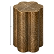 Meridian Furniture Lotus Brass Iron End / Side Table