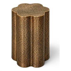 Meridian Furniture Lotus Brass Iron End / Side Table