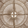 Meridian Furniture Coastline Natural Glass Top And Wicker Patio Coffee Table