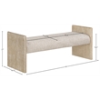 Meridian Furniture Hickory Beige Fabric Upholstered Bench