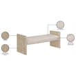 Meridian Furniture Hickory Beige Fabric Upholstered Bench