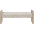 Meridian Furniture Hickory Beige Fabric Upholstered Bench
