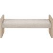Meridian Furniture Hickory Beige Fabric Upholstered Bench