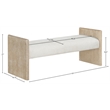 Meridian Furniture Hickory Cream Fabric Upholstered Bench