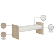 Meridian Furniture Hickory Cream Fabric Upholstered Bench