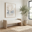 Meridian Furniture Hickory Cream Fabric Upholstered Bench