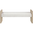 Meridian Furniture Hickory Cream Fabric Upholstered Bench