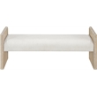 Meridian Furniture Hickory Cream Fabric Upholstered Bench