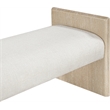 Meridian Furniture Hickory Cream Fabric Upholstered Bench