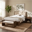 Meridian Furniture Hickory Beige Fabric Upholstered Bench