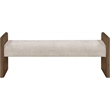 Meridian Furniture Hickory Beige Fabric Upholstered Bench