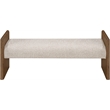 Meridian Furniture Hickory Beige Fabric Upholstered Bench