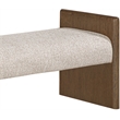 Meridian Furniture Hickory Beige Fabric Upholstered Bench