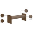 Meridian Furniture Hickory Brown Fabric Upholstered Bench
