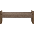 Meridian Furniture Hickory Brown Fabric Upholstered Bench