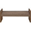 Meridian Furniture Hickory Brown Fabric Upholstered Bench