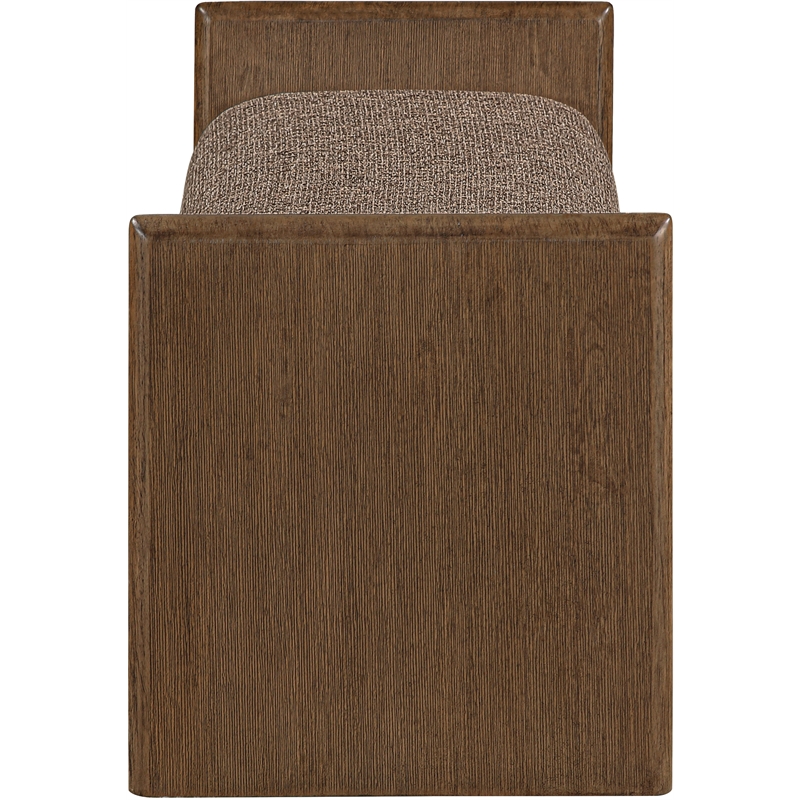 Meridian Furniture Hickory Brown Fabric Upholstered Bench