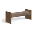 Meridian Furniture Hickory Brown Fabric Upholstered Bench
