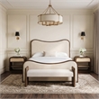 Meridian Furniture Hickory Cream Fabric Upholstered Bench
