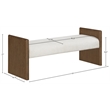 Meridian Furniture Hickory Cream Fabric Upholstered Bench