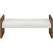 Meridian Furniture Hickory Cream Fabric Upholstered Bench