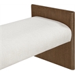 Meridian Furniture Hickory Cream Fabric Upholstered Bench