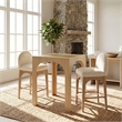 Meridian Furniture Waldorf Natural Tempered Glass Top Counter Height Table