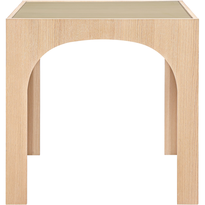 Meridian Furniture Waldorf Natural Tempered Glass Top Counter Height Table