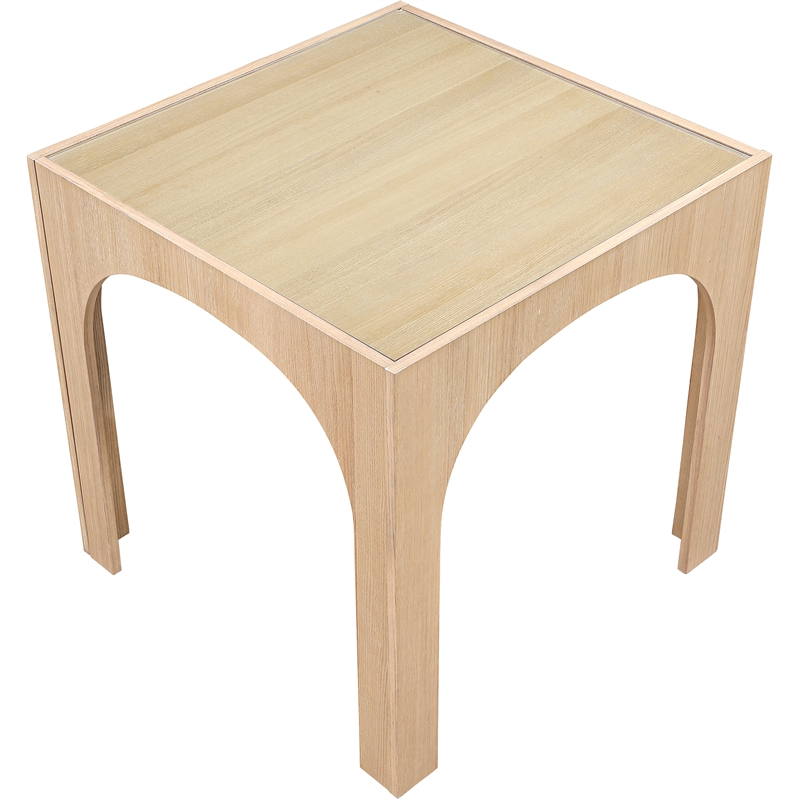 Meridian Furniture Waldorf Natural Tempered Glass Top Counter Height Table