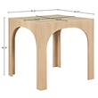 Meridian Furniture Waldorf Natural Tempered Glass Top Counter Height Table
