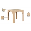 Meridian Furniture Waldorf Natural Tempered Glass Top Counter Height Table